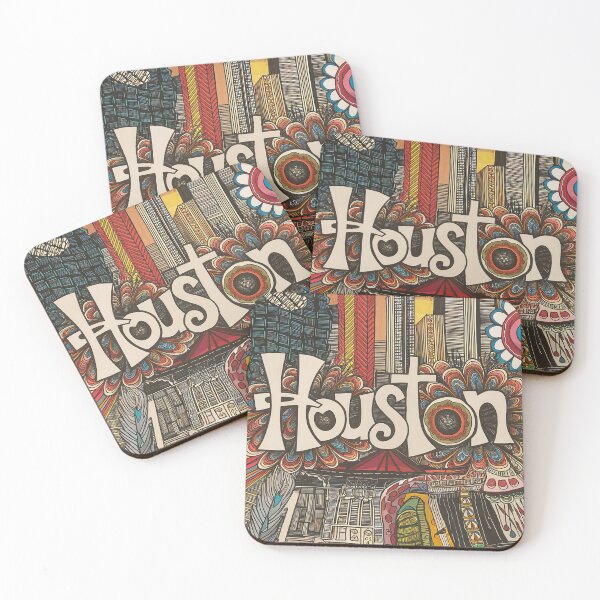 Item preview, Houston Whimsical City Life Abstract Vintage Zentangle Art designed and sold by Witty Shirts.