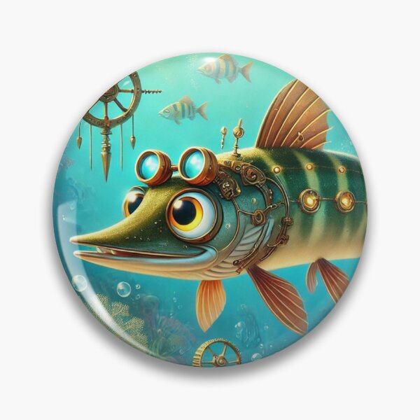 Item preview, Steampunk Pike Fish designed and sold by Sillytoe.