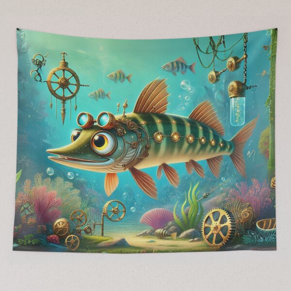 Item preview, Steampunk Pike Fish designed and sold by Sillytoe.