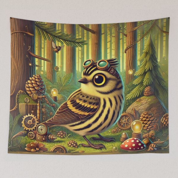 Item preview, Steampunk Pine Siskin designed and sold by Sillytoe.