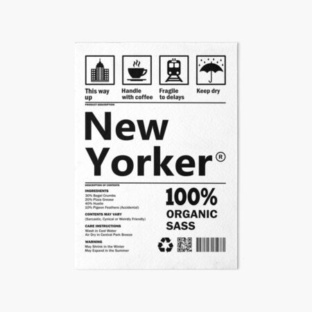 Artikel-Vorschau von New Yorker Etikett, designt und verkauft von RoeArtwork.