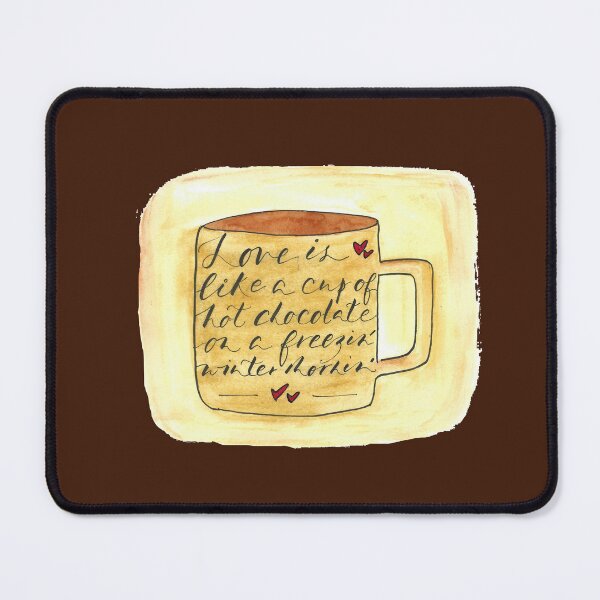 Item preview, Love is like hot chocolate I Handwritten I Calligraphy designed and sold by GreenStem.