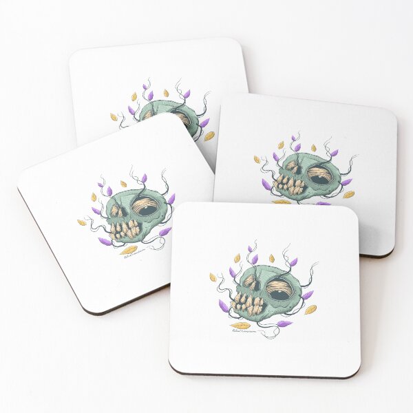 Item preview, Cráneo en el bosque, naturaleza, tonos verdes designed and sold by BluCranium.