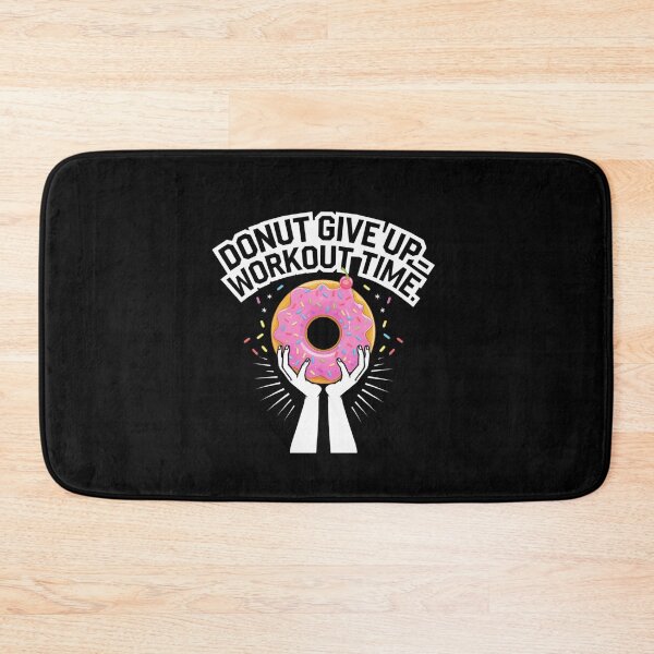 Item preview, Donut Give Up - Quirky Pink Donut Design with Motivational Workout Quote and Fun Illustrative Hands designed and sold by momo9981.