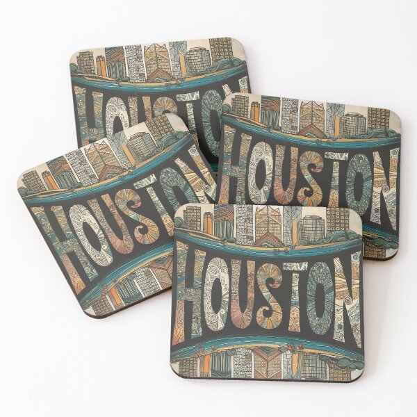 Item preview, Houston Whimsical City Life Abstract Vintage Zentangle Art designed and sold by Witty Shirts.