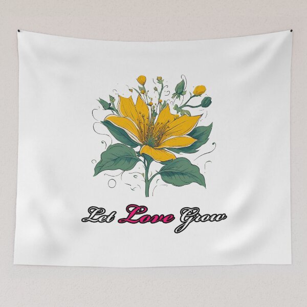 Item preview, Let Love Grow - Flower quote designed and sold by Tom-Johnson.