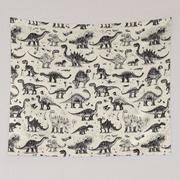 Item preview, Artistic dinosaur prints in warm earthy shades designed and sold by Piotrek0001.