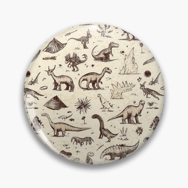 Item preview, Fossil-themed dinosaur illustrations with elegant details designed and sold by Piotrek0001.