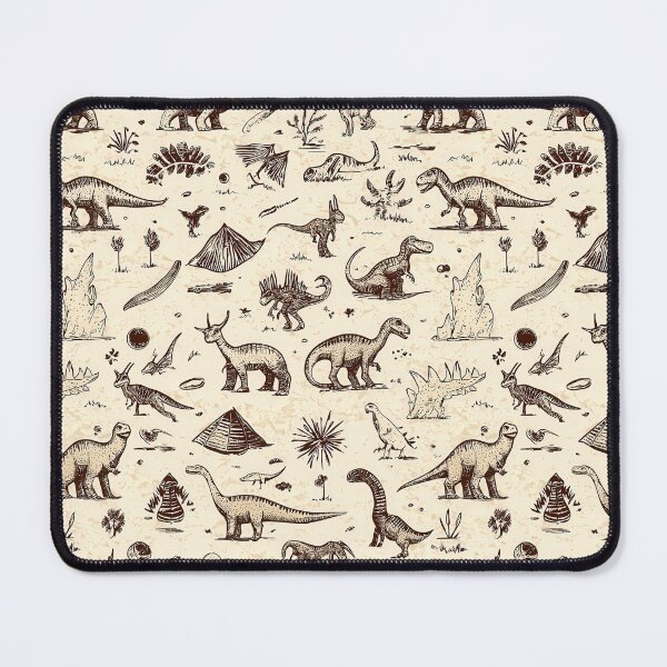 Item preview, Fossil-themed dinosaur illustrations with elegant details designed and sold by Piotrek0001.