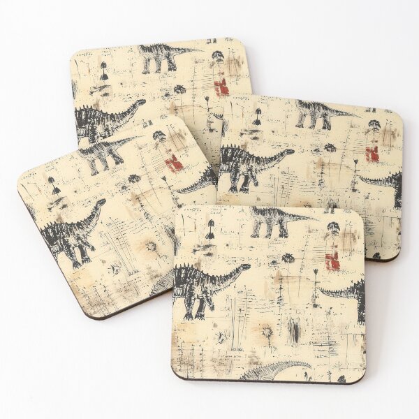 Item preview, Dinosaur patterns blending realism and playful charm designed and sold by Piotrek0001.