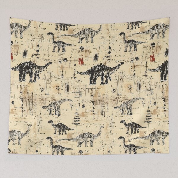 Item preview, Dinosaur patterns blending realism and playful charm designed and sold by Piotrek0001.