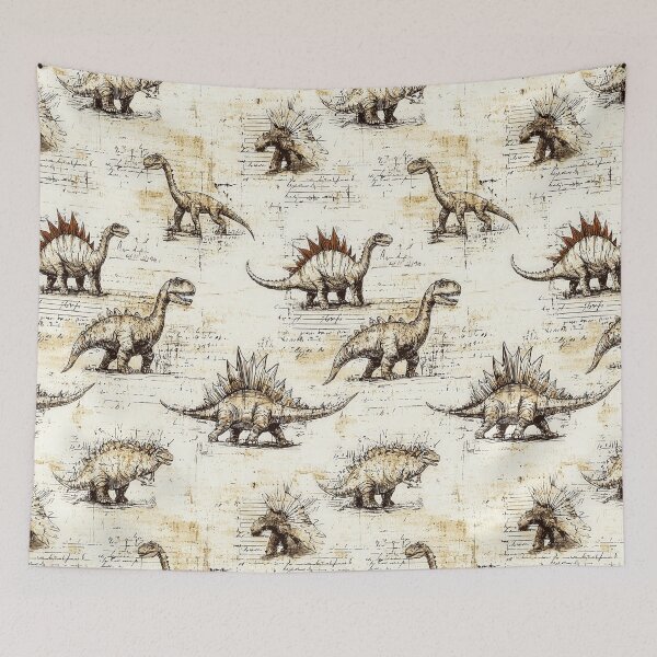 Item preview, Earth-toned dinosaur art with unique illustrations designed and sold by Piotrek0001.