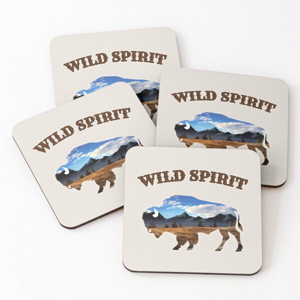 Item preview, Wild Spirit: Bison’s Silhouette in Nature’s Color Symphony designed and sold by SplashTastic.