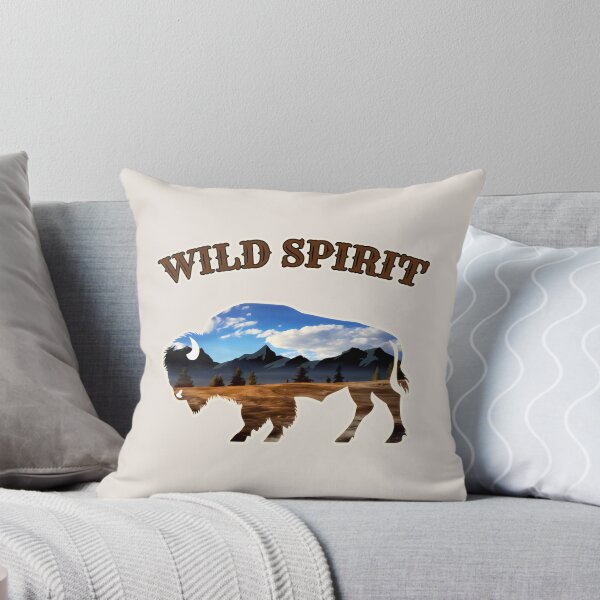 Item preview, Wild Spirit: Bison’s Silhouette in Nature’s Color Symphony designed and sold by SplashTastic.