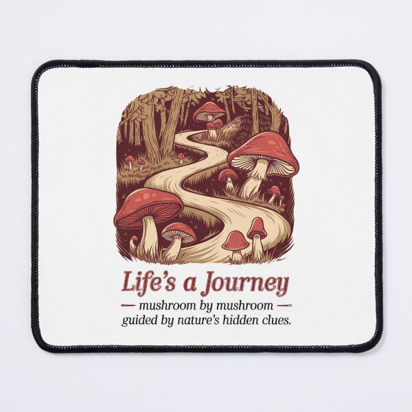 Item preview, Winding Forest Path Mushroom Design Nature Journey Quote designed and sold by gk-creations.