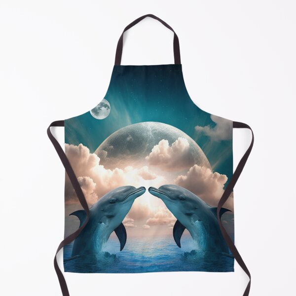 Item preview, Dolphins Kissing in Front of the Moon designed and sold by Chiron WADE.