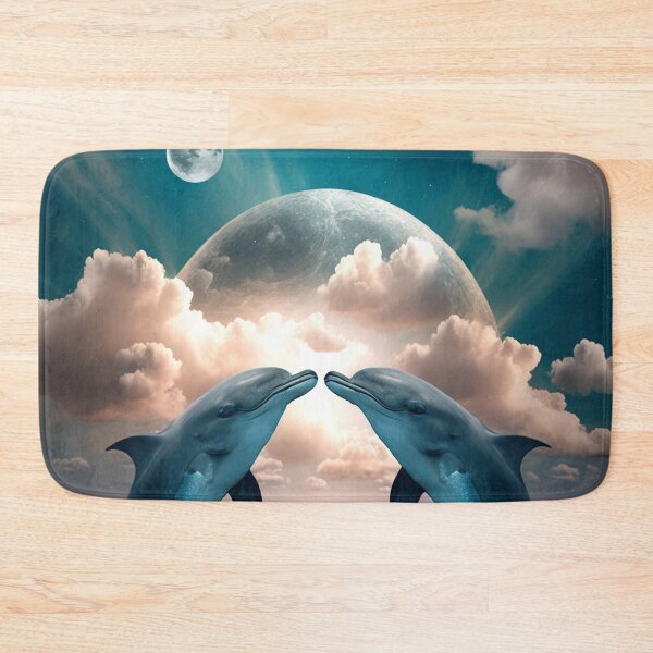 Item preview, Dolphins Kissing in Front of the Moon designed and sold by Chiron WADE.