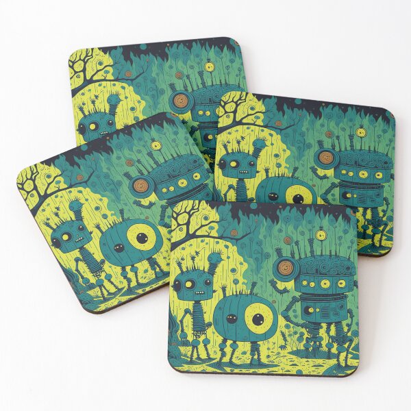 Item preview, 3 robots in the forrest designed and sold by KiraChie.