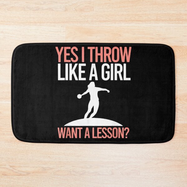 Item preview, I Throw Like A Girl Discus Throwing Track And Field Discus designed and sold by DoodleUrban.