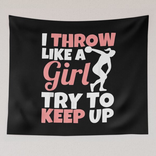 Item preview, I Throw Like A Girl Discus Throwing Track And Field Discus designed and sold by DoodleUrban.