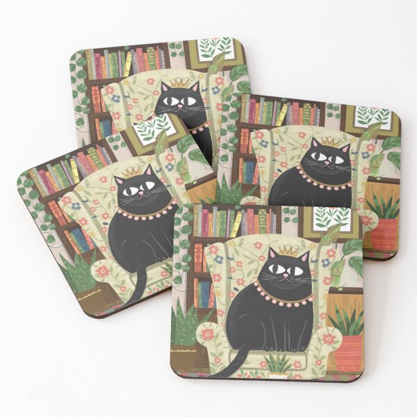 Item preview, Guess who is the king of this house?! A cute black kitten is chilling in an armchair with a crown on its head.  designed and sold by SaraSumi.