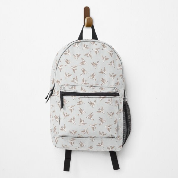 Item preview, playful, flying, stylized birds - undirected - neutral colors designed and sold by colorofmagic.