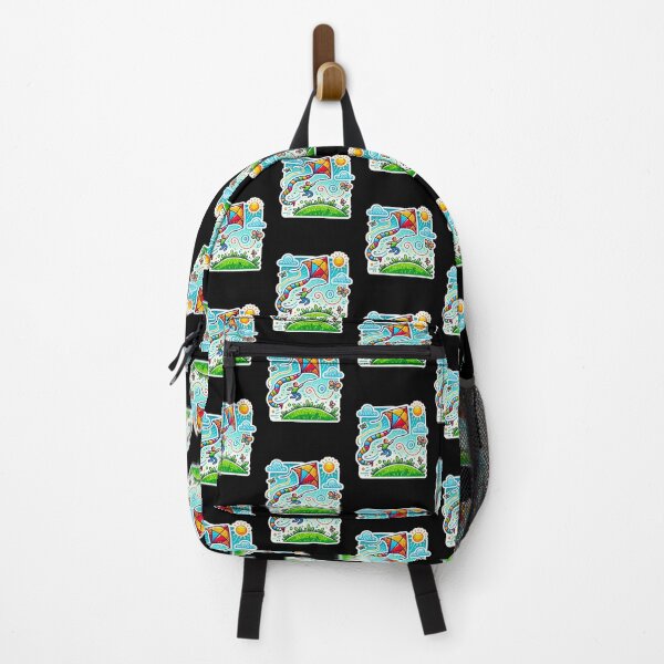 Item preview, Joyful Kite Flying Cartoon designed and sold by EuropeanPrints.