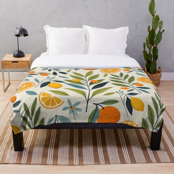 Item preview, Lemon Orchard Dream, Tropical Summer Vibes, Hand Drawn Citrus Pattern, Mediterranean Style Fruit Pattern  designed and sold by Kintsugi99.
