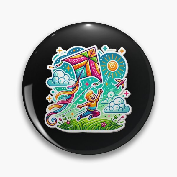 Item preview, Joyful Kite Flying Cartoon designed and sold by EuropeanPrints.