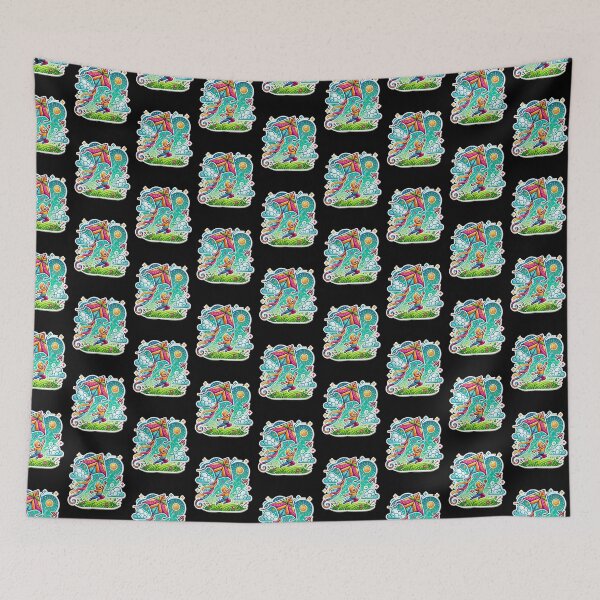 Item preview, Joyful Kite Flying Cartoon designed and sold by EuropeanPrints.