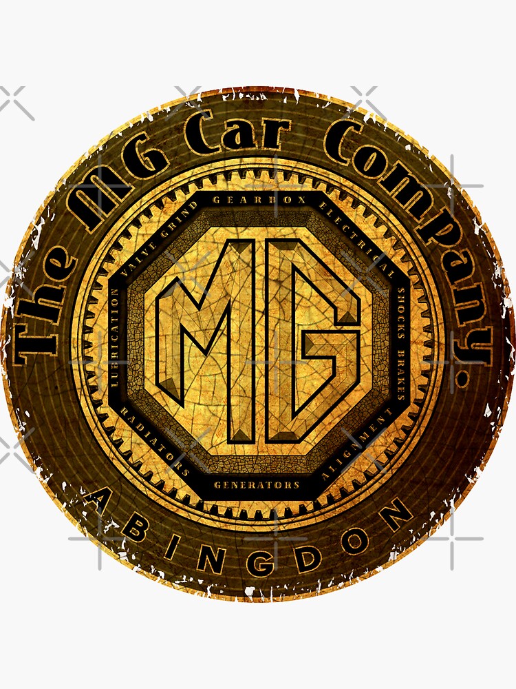 "Mg car Company England" Sticker by midcenturydave Redbubble