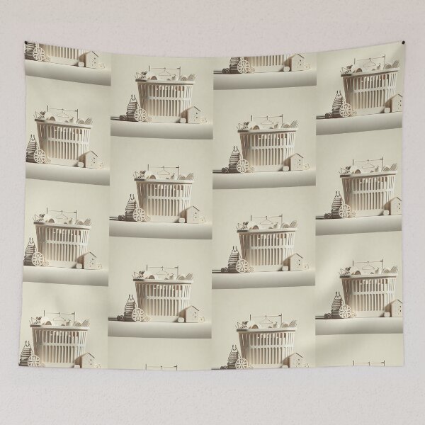 Item preview, Laundry Basket Minimalism Art Style designed and sold by artofuniverse.