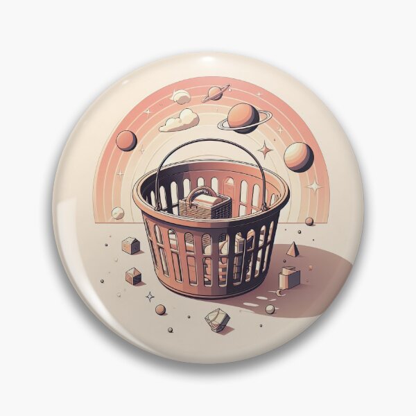 Item preview, Laundry Basket Minimalism Art Style designed and sold by artofuniverse.