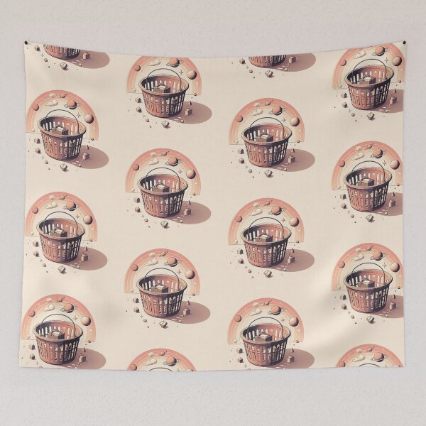 Item preview, Laundry Basket Minimalism Art Style designed and sold by artofuniverse.