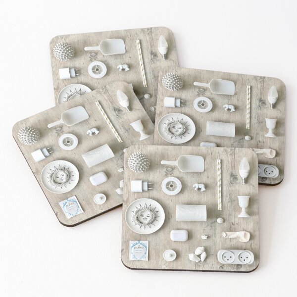 Item preview, White Flat-Lay Mosaic designed and sold by Coloramma.