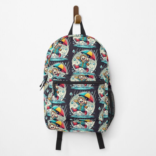 Item preview, Cartoon Person Having Fun in the Rain designed and sold by Design Delinquent.
