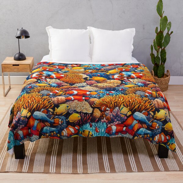 Item preview, Artistic underwater world with vivid marine creatures designed and sold by Piotrek0001.