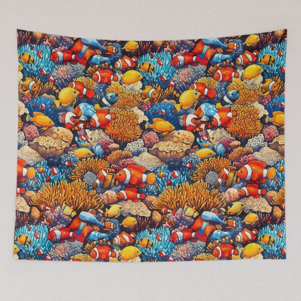 Item preview, Artistic underwater world with vivid marine creatures designed and sold by Piotrek0001.