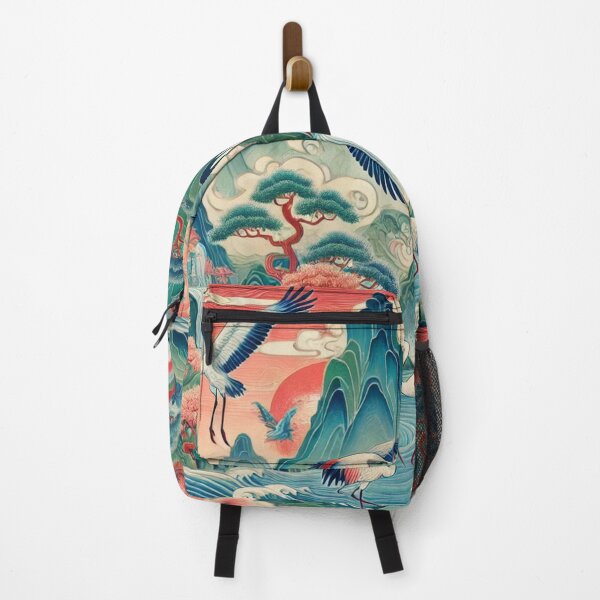 Item preview, Harmony of cranes in bright landscapes designed and sold by Sigtrix.