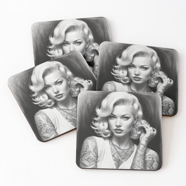 Item preview, Seductive blond in Black & White designed and sold by S-R-TDesign.