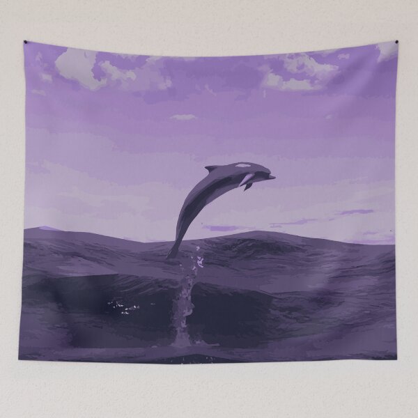 Item preview, Dolphin Illustration - Purple Sunset designed and sold by OG-Graphics.