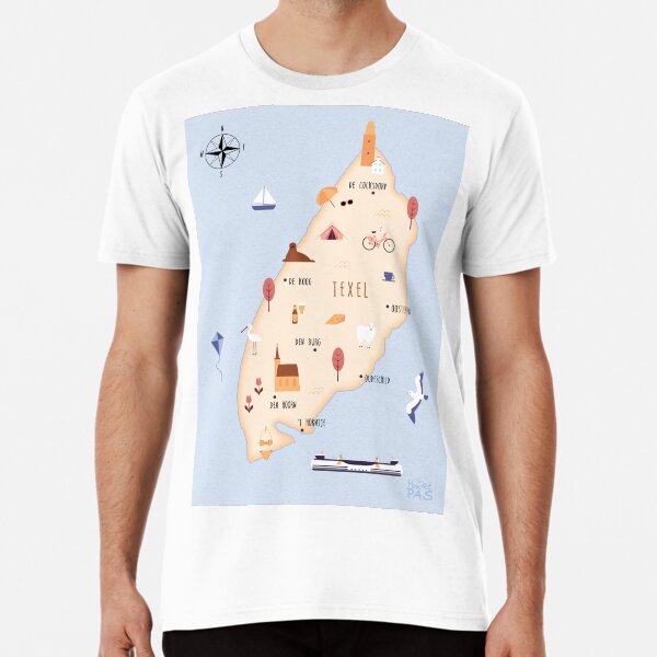 Item preview, Illustrated map of Texel designed and sold by ymkesinfogr.