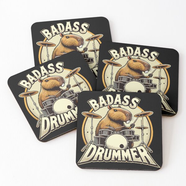 Item preview, Tough Drummer Capybara cool gift designed and sold by Pineapple-Tree.