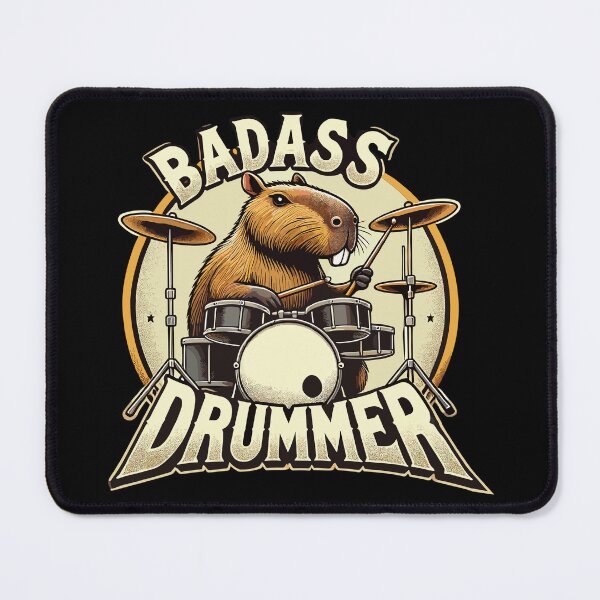 Item preview, Tough Drummer Capybara cool gift designed and sold by Pineapple-Tree.