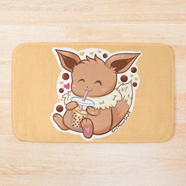 Item preview, Evolution's Eve Cute Monster Drinking Boba | Fluffy Normal Evolution Brown Friend designed and sold by KarliMakesStuff.