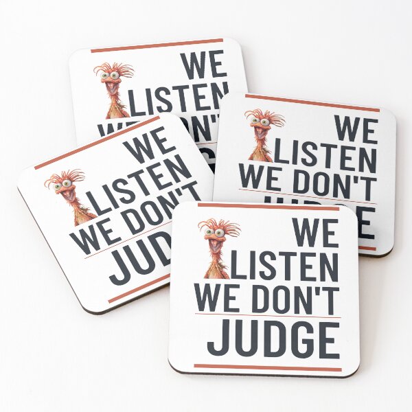 Item preview, We Listen, We Don’t Judge – Funny Pepe Meme designed and sold by Calymera.