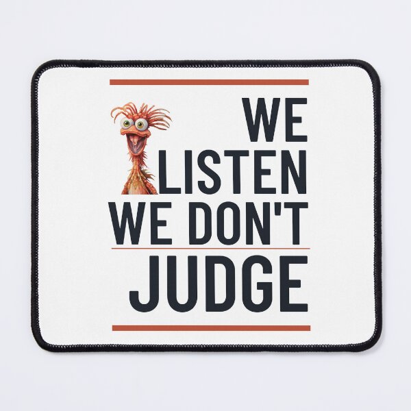 Item preview, We Listen, We Don’t Judge – Funny Pepe Meme designed and sold by Calymera.