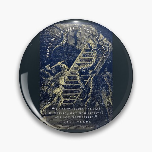 Item preview, Citation de Jules Verne: “On peut braver les lois humaines, mais non résister aux lois naturelles.” designed and sold by artbleed.
