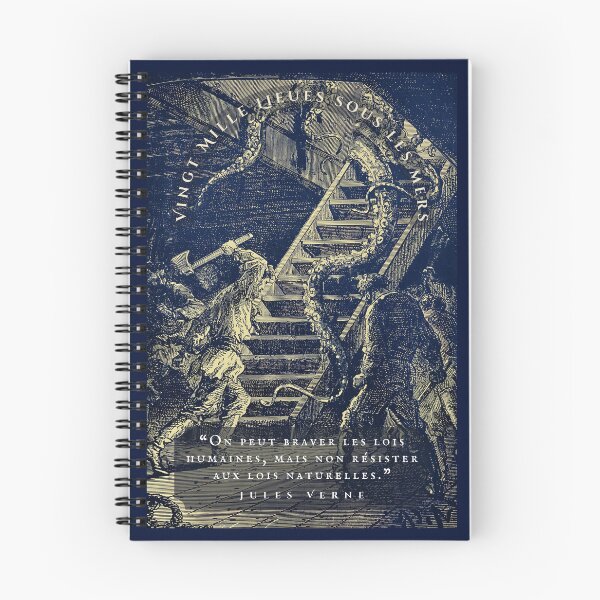 Item preview, Citation de Jules Verne: “On peut braver les lois humaines, mais non résister aux lois naturelles.” designed and sold by artbleed.