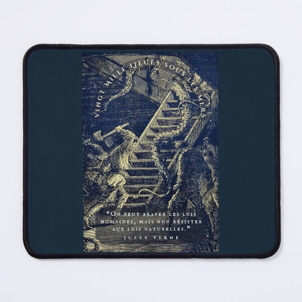 Item preview, Citation de Jules Verne: “On peut braver les lois humaines, mais non résister aux lois naturelles.” designed and sold by artbleed.